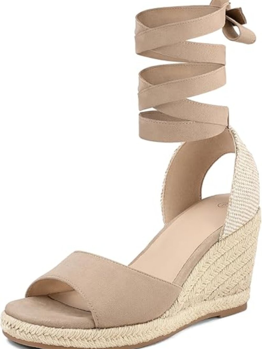 Women's Wedge Sandals Open Toe Espadrilles Platform Ankle Strap Lace Up Summer S